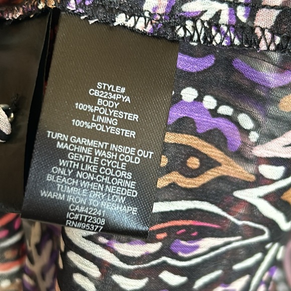 NWT Sanctuary royal paisley breezy smock neck blouse size XS - Picture 9 of 9